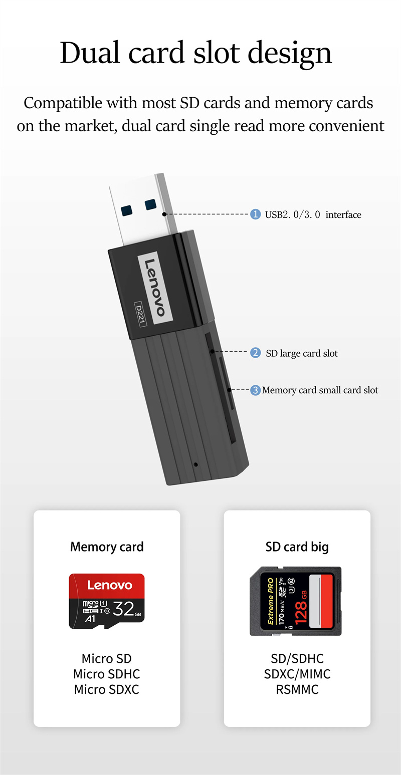 Lenovo-D231-2-in-1-SDTF-Kartenleser-USB30-mit-dualem-Anschluss-2020638-4